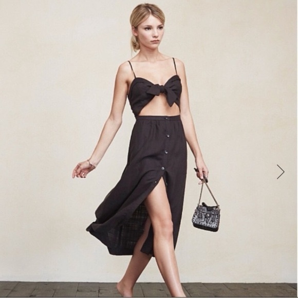 Reformation Miramar Tie Front Dress - Picture 1 of 7